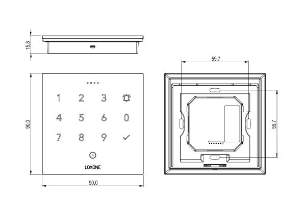Loxone NFC Code Touch for Nano Weiß