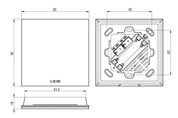 Loxone Touch Pure Air Anthrazit