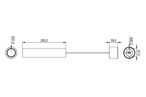 Loxone LED Pendulum Slim Tree Weiß