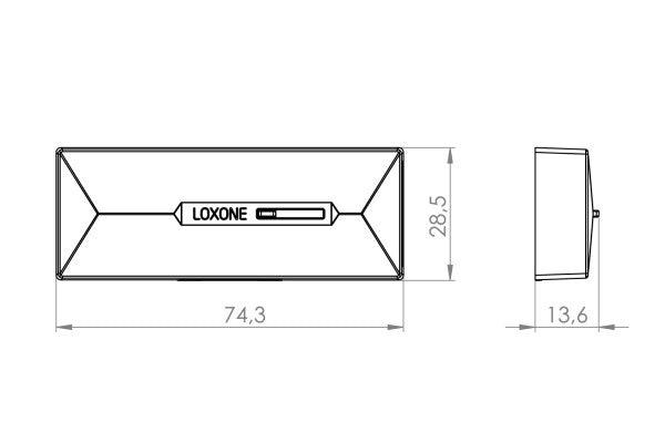 Loxone Tür- &amp; Fensterkontakt Air Anthrazit
