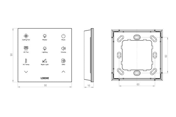 Loxone Touch Pure Flex Tree Weiß